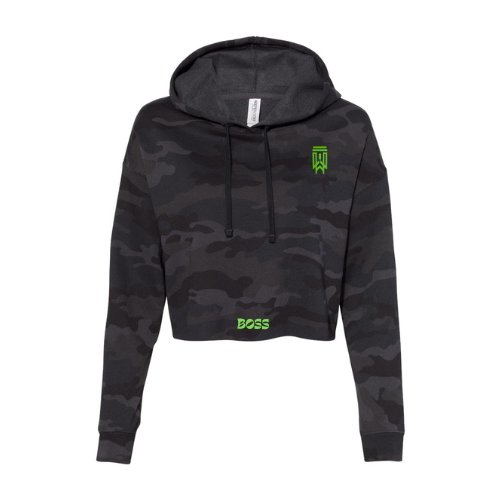 Camo Boss Cropped Hoodie