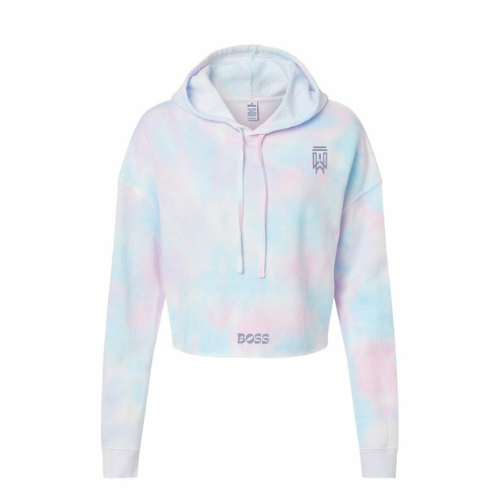 Cotton-Candy Boss Cropped Hoodie