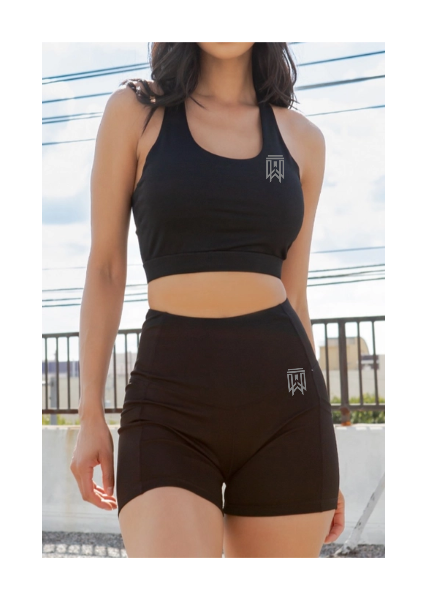 Workout top and bottom set