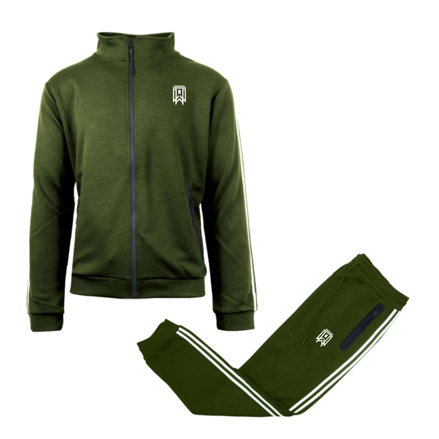 Women's Green tracksuit with a logo on a white background